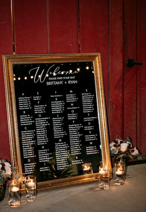 Alphabetical Mirror Seating Chart, Mirror Alphabetical Seating Chart, Mirror Seating Chart Wedding Alphabetical, Cricut Seating Chart Wedding Ideas, Seating Chart Alphabetical Wedding, Seating Chart Wedding Alphabetical, Alphabetical Seating Chart Wedding, Seating Chart Wedding Diy, Mirror Seating Chart