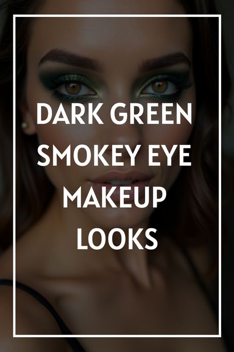 Dark Green Smokey Eye Makeup Looks Green Shadow Makeup Brown Eyes, Rogue Makeup Dnd, How To Apply Green Eyeshadow, Eye Makeup For Emerald Green Dress, Smokey Eye Makeup For Green Eyes, Make Up Green Eyes Brunette, Purple And Green Eyeshadow Looks, Green Makeup For Brown Eyes, How To Make Green Eyes Pop