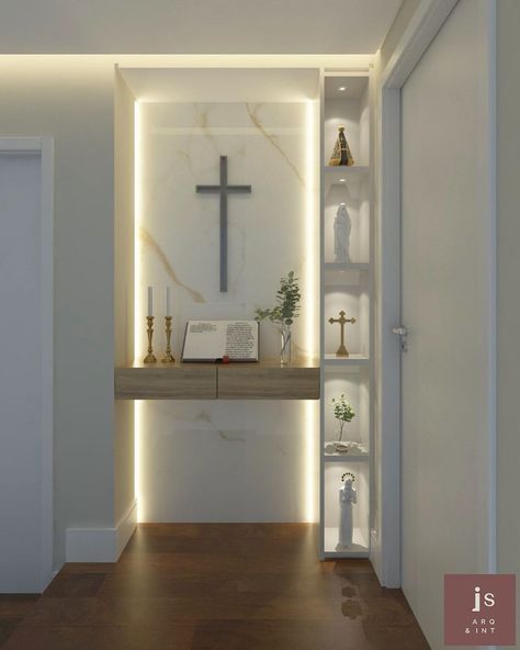 Prayer Wall Ideas Home, Altar Design Home, Home Altar Ideas, Wall Altar Ideas Catholic, Catholic Home Altar Ideas Living Rooms, House Decorations Ideas, Home Altar Catholic, Altar Ideas, Altar Design