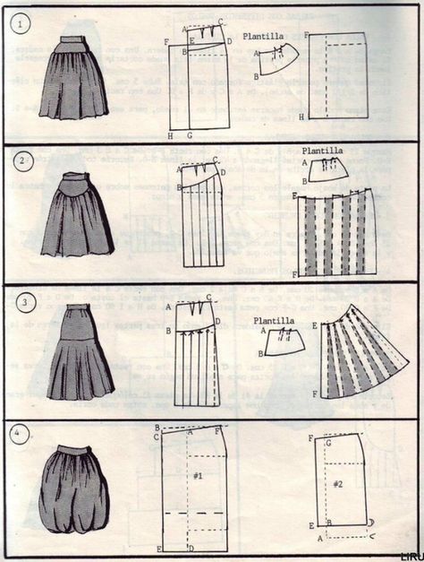 pattern skirts Pola Rok, Sew Ins, Couture Mode, Skirt Patterns Sewing, Creation Couture, Sewing Skirts, Diy Sewing Clothes, Pattern Drafting, Clothes Sewing Patterns