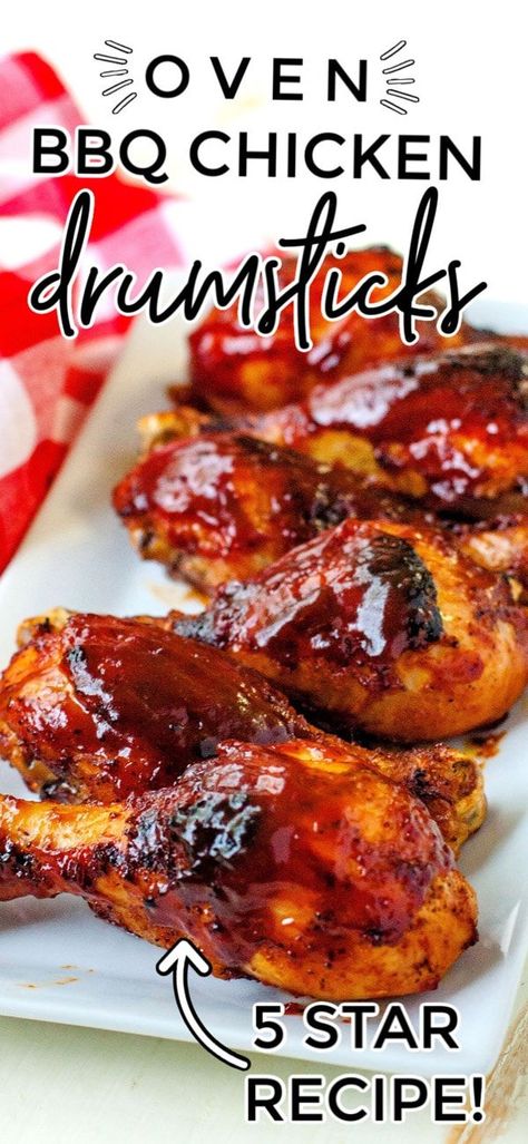 Oven Chicken Drumsticks, Chicken Drumsticks In Oven, Baked Bbq Chicken Drumsticks, Drumstick Recipes Oven, Baked Bbq Chicken Legs, Baked Bbq Chicken Recipes, Oven Bbq Chicken, Bbq Chicken Drumsticks, Bbq Chicken Legs