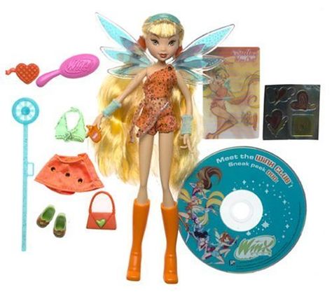 Winx club 1.season stella Winx Club Merch, Winx Club Dolls Mattel, Winx Club Dolls, Winx Dolls, Stella Doll, Bloom Fashion, Spy Girl, Childhood Memories 90s, Bloom Winx Club