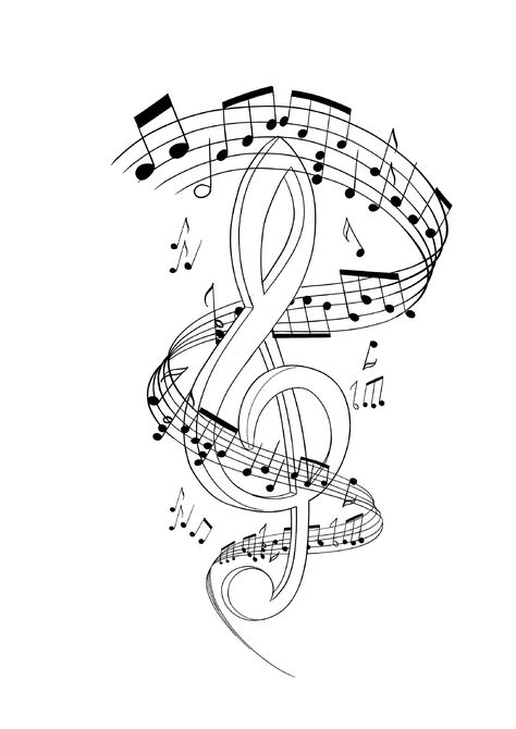 Music Tattoo Drawing, Music Notes Tattoo Designs, Music Note Tattoo Designs, Musical Notes Tattoo, Music Desktop Wallpaper, Sugar Skull Art Drawing, Music Notes Drawing, Music Tattoo Sleeves, Music Notes Tattoo