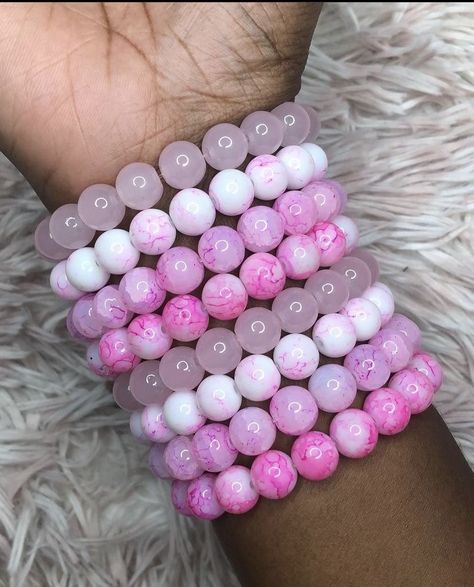 Body Jewelry Diy, Glass Bead Crafts, Charm Bracelets For Girls, Girly Bracelets, Colorful Bead Bracelets, Beaded Braclets, Crystal Bead Jewelry, Wrist Jewelry, Bead Charms Diy