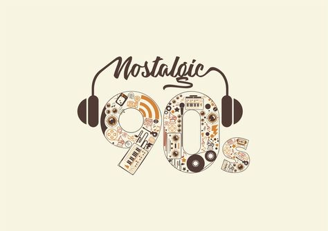 Nostalgic 90s Nostalgic 90s, Music Event, Logo Design Creative, Design Creative, Podcast, Logo Design, Packaging, ? Logo, Music