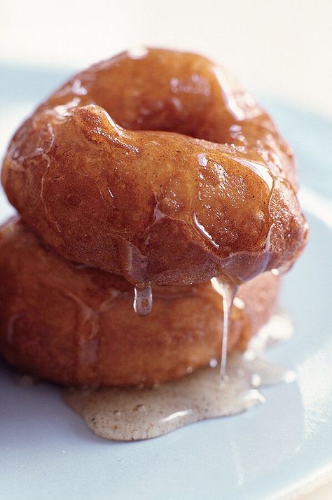 These doughnuts, from Esther Sabach, Rachel Klein's boyfriend's mother, are a nod to Sephardic Jewish tradition.#holidays #entertaining #holidayentertaining #thanksgiving #christmas #newyearseve Cardamom Syrup, Hanukkah Desserts, Hanukkah Food, Doughnut Recipe, Beautiful Desserts, Jewish Recipes, Syrup Recipe, Beignets, Om Nom