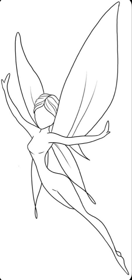 Fairy Line Art, Fairy Drawing, Fairy Drawings, Okay Gesture, Tattoos, Drawings, Art