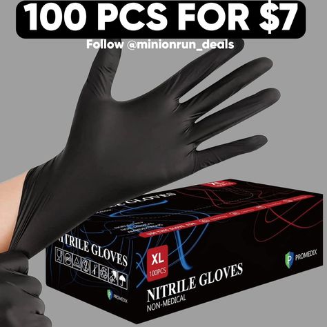 100pcs 100% Nitrile Gloves only $6.99 Use Discount code: GSONFYDK 👈 https://amzn.to/4bRPOC6 Link to purchase is located in my bio/profile @minionrun_deals #amazondeals #amazonfinds #amazon #sale #hotdeals #promo #code Nitrile Gloves, Amazon Sale, Cleaning Gloves, Cleaning Gadgets, Disposable Gloves, Kitchen Cleaning Supplies, Waterproof Gloves, Washing Dishes, Clean Kitchen