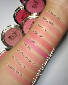 Milani Rose Blush Swatches Milani Highlighter, Blush Swatches, Milani Blush, Highlighter Swatches, Milani Cosmetics, Rose Blush, Makeup To Buy, Beauty Products Drugstore, Makeup Blush