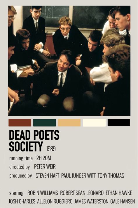 Dead Poets Society Poster, Ethan Hawke Movies, October Movies, Deco Cinema, Sean Leonard, Society Quotes, Dead Poets Society, Minimal Poster, Movie Poster Wall