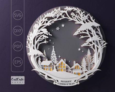 Silhouette christmas ornaments