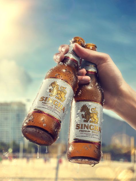 Thai Beer on Behance Sol Beer, Beer Shot, Beer Commercials, Beer Illustration, Beer Bucket, Beer Photography, Beer Photos, Beer Advertising, Beer Ad