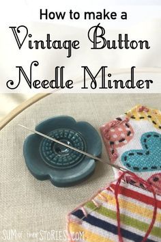 Hand Sewing Projects, Needle Threader, Needle Book, Needle Minders, Fun Craft, Needle Work, Button Crafts, Sewing Box, Easy Sewing Projects