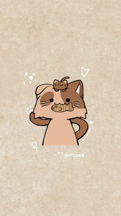 Brown Cat Wallpaper Cartoon, Cute Brown Cat Aesthetic, Brown Cat Wallpaper, Cartoon Cat Wallpaper, Wallpaper Brown Aesthetic, Brown Aesthetic Wallpaper, Purple Aesthetic Background, Wallpaper Cartoon, Simple Phone Wallpapers