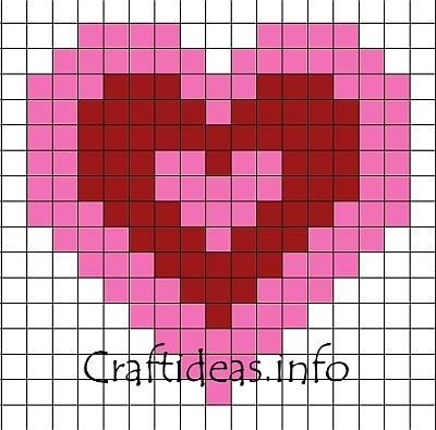 Pixel Art Kalp, Perler Beads Valentines, Heart Pixel Art, Pixel Art Heart, Pixels Art, Pixel Art Cute, Heart Pattern, Pixel Art Coeur, Perler Beads Ideas