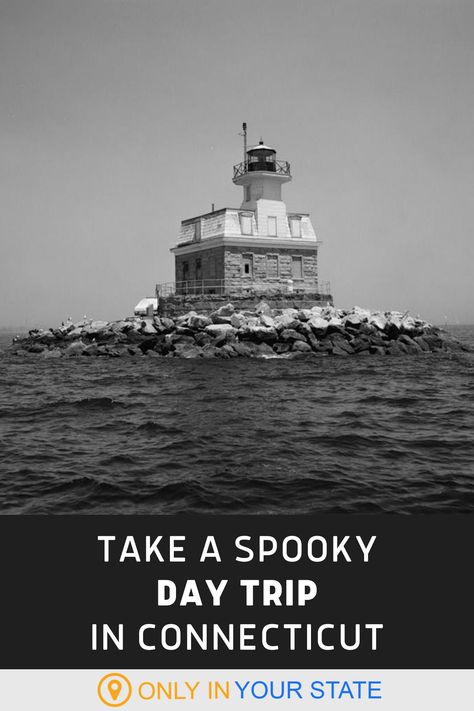 Add this haunted Connecticut day trip to your fall bucket list. Perfect for the Halloween season, this road trip adventure will take you to local cemeteries, abandoned hospitals, eerie lighthouses, mysterious tunnels, and more! You're sure to have fun and may even spot a ghost. Haunted Connecticut, Haunted Lighthouse, Scary Ghost Stories, Abandoned Hospital, Spooky Places, Fall Bucket List, Road Trip Adventure, Most Haunted, Beautiful Sites