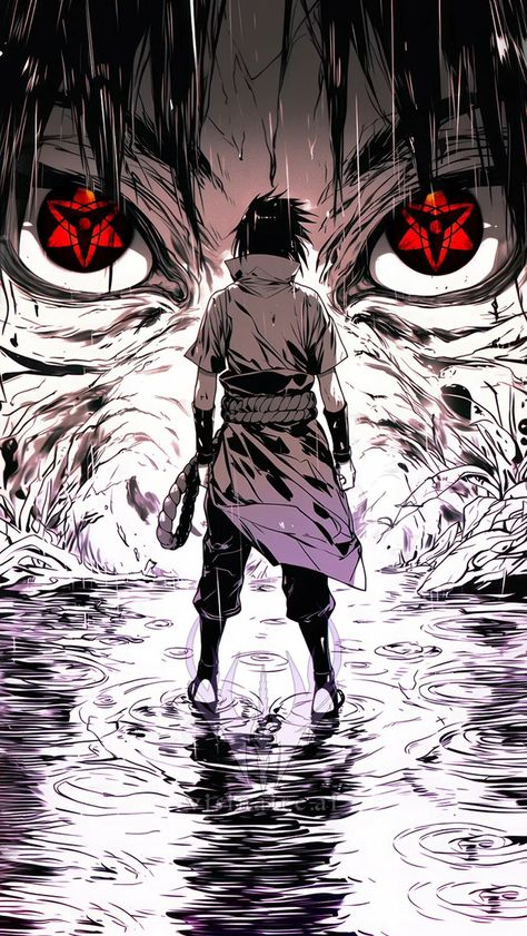 Sasuke Sharingan, Madara Uchiha Wallpapers, Madara Wallpaper, Naruto And Sasuke Wallpaper, Naruto Sketch, Anime Drawing Books, Naruto Uzumaki Art, Cool Anime Backgrounds, Funny Profile