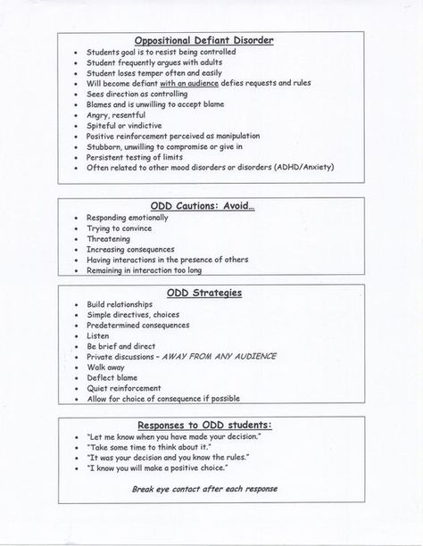 Odd Disorder Parenting Tips, Odd Disorder Management, Strategies For Odd Students, Proactive Behavior Strategies, Odd Disorder Parenting, Oppositional Defiant Disorder In Adults, Oppositional Defiant Disorder Worksheets, Defiant Behavior Interventions, Odd Disorder