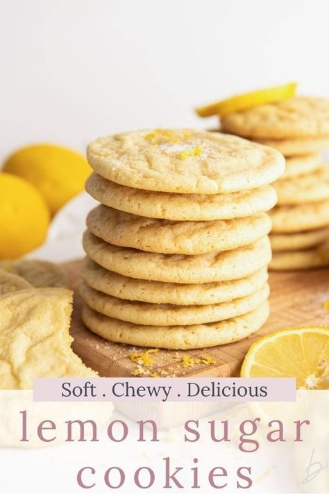 Lemon Sugar Cookies Recipe, Vanilla Sheet Cakes, Lemon Poppyseed Bread, Lemon Sugar Cookies, Lemon Poppyseed Muffins, Cookie Spread, Lemon Cupcakes, Lemon Sugar, Lemon Poppyseed