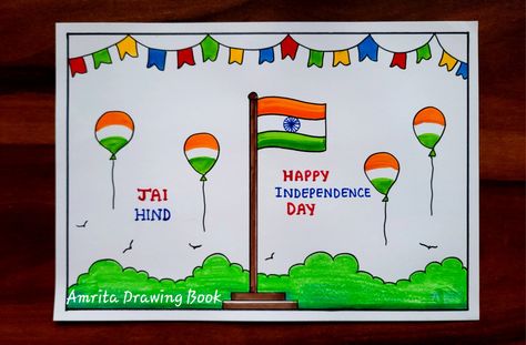 Video Tutorial uploaded on Amrita Drawing Book Channel. Subscribe to my Channel for more Creative Drawings and School Projects #independenceday #poster #drawing #howtodraw #amritadrawingbook #youtube Republic Day Drawing For Kids Easy, Amrit Mahotsav Drawing, Republic Day Drawing For Kids, Happy Independence Day Poster, Independence Day Mauritius, Independence Day Poster Drawing, Festive Drawings, Republic Day Drawing, Disney Princess Paintings