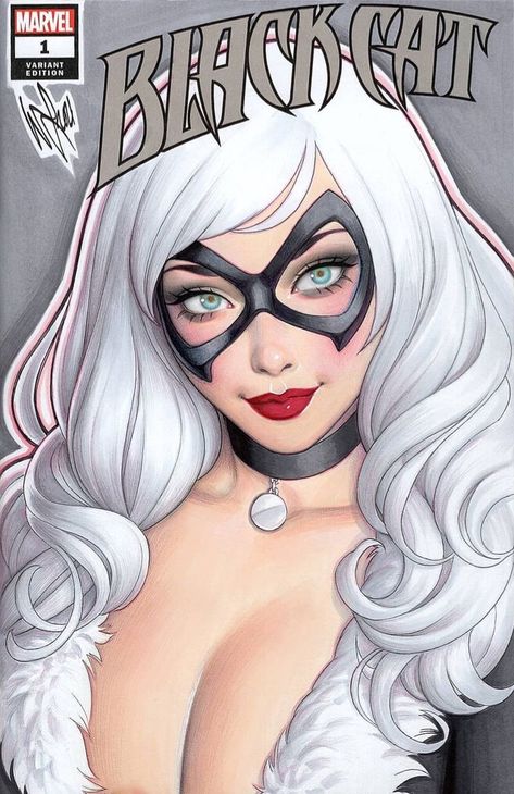 Black Cat by Warren Louw * Warren Louw, Black Cat Comics, Hyper Realism, Black Cat Marvel, Modern Pinup, Comic Book Panels, Fantasy Theme, Comics Girls, Fantasy Images