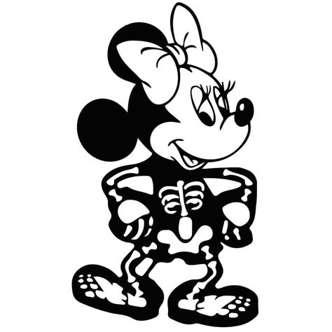 Coloring Wall, Mouse Skeleton, Silhouette Disney, Disney Silhouette, Skeleton Svg, Mickey Mouse Halloween, Minnie Bow, Mickey Mouse Cartoon, Disney Fantasy