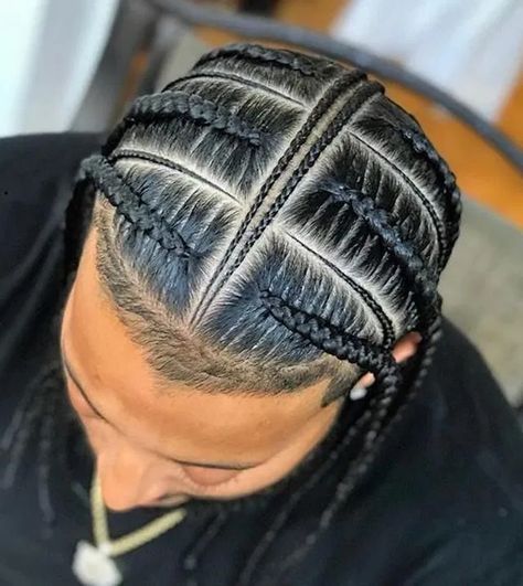 6 Ultra Dashing Mid-Length Hairstyles for Men in 2020 Trendy We Fryzurach, Braid Styles For Men, Boy Braids Hairstyles, Cornrow Hairstyles For Men, Braids For Boys, Black Men Hairstyles, Mens Braids Hairstyles, Mens Braids, Braid Designs