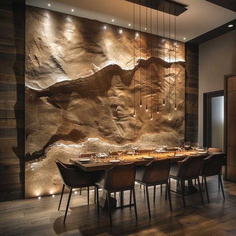 Add a Touch of Wilderness Inside with Faux Rock Panels • 333+ Art Images Rock Wall Living Room, Cave Texture, Faux Rock Wall Interior, Faux Rock Panels, Cement Interior, Faux Rock Walls, Rock Panel, Faux Rock, Faux Walls