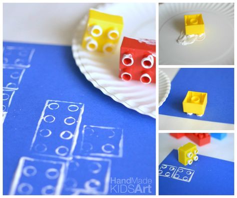 Geometric LEGO Blueprint: A STEAM Activity for Kids Construction Activities Preschool, Construction Theme Preschool, Lego Blueprint, Community Helpers Preschool Activities, Preschool Construction, Steam Activity, Art Preschool, Preschool Art Projects, Construction Activities