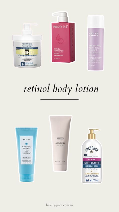 Discover the top retinol body lotions for radiant, youthful skin on BeautySpace. Our expert guide includes benefits, application tips, and the best picks for every skin type. Transform your skincare routine today! Versed Retinol Body Lotion, Retinol Lotion, Body Retinol, Retinol Body Lotion, Best Body Cream, Retinol Benefits, Best Retinol, Tighten Facial Skin, Acne Skincare Routine