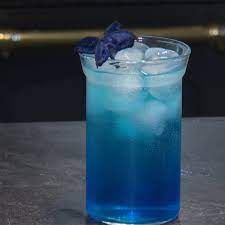 Romulan Ale recipe won't leave you feeling blue Romulan Ale Recipe, Simple Blue Cocktails, Romulan Ale, Blue Ocean Mocktails, Mocktails Blue Curacao, Blue Hawaii Mocktail Drink, Disney Cocktails, Ale Recipe, Nerdy Nummies