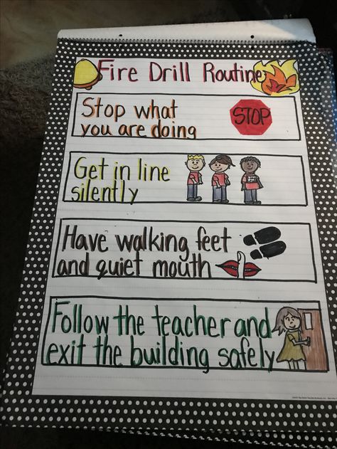 Fire drill Routine Hot Or Not Fire Safety Preschool, Fire Safety Anchor Chart, Fire Safety Circle Time Activities, Fire Fighter Preschool Activity, Fire Drill Preschool, School Safety Activities For Preschool, Fire Drill Poster, Fire Safety Week Kindergarten, Fire Drill Procedures