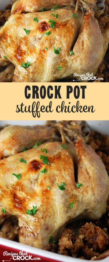 This Stuffed Crock Pot Chicken is tender, juicy and oh-so flavorful! Stuffed Chicken In Crockpot, Crockpot Stuffed Chicken, Healthy Sauce, Flavorful Dinner, Crock Pot Chicken, Dinner Meal, Recipe Dinner, Slow Cook, Crockpot Dishes