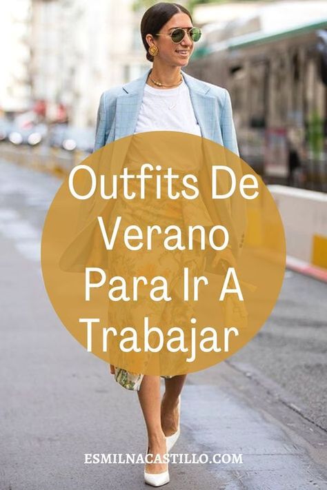 Los vestuarios de verano para el trabajo tienen la posibilidad de ser complicados de andar cuando te mueves entre el calor del exterior y el aire acondicionado del interior. Además de las distintas temperaturas, además debemos continuar luciendo capaces y expertas. Para evadir un colapso en la vestimenta (¡literalmente!), te traemos consejos acerca de cómo vestirse para la oficina en el verano. Formal Outfits For Women Summer, Hot Summer Office Outfit, Outfit Formal Verano, Outfit Ideas Primavera, Hot Weather Office Outfits, Office Summer Outfits Women, Bussines Casual Women Outfits, Office Day Outfit, Outfits Verano Aesthetic