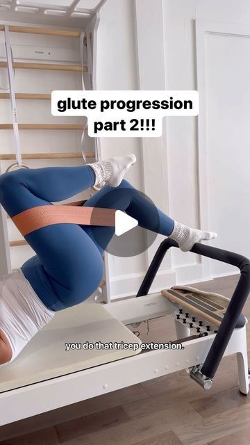 Pilates Reformer Glute Exercises, Reformer Pilates Exercises, Reformer Exercises, Pilates Reformer Exercises, Glute Exercises, Pilates Teacher, Pilates Body, Tricep Extension, Pilates Instructor