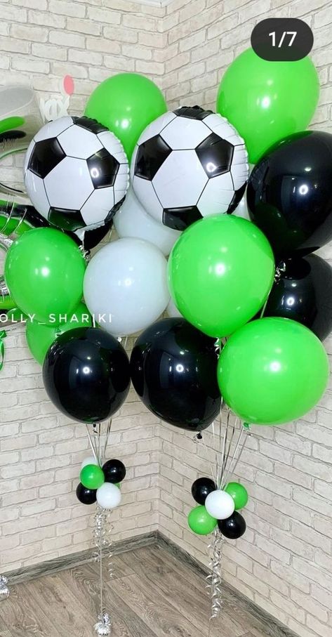 Football Balloons, Football Theme Party, Balloon Display, Balloon Stands, Football Themes, Soccer Balls, Mermaid Birthday, Sports Theme, Latex Balloons