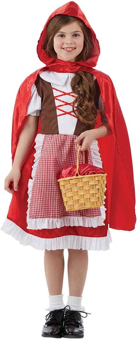 Halloween Costume Little Red Riding Hood, Red Riding Hood Costume Kids, Red Hooded Cape, Little Red Riding Hood Costume, Riding Hood Costume, Fairy Tale Costumes, Ladies Fancy Dress, World Book Day Costumes, Hood Girls