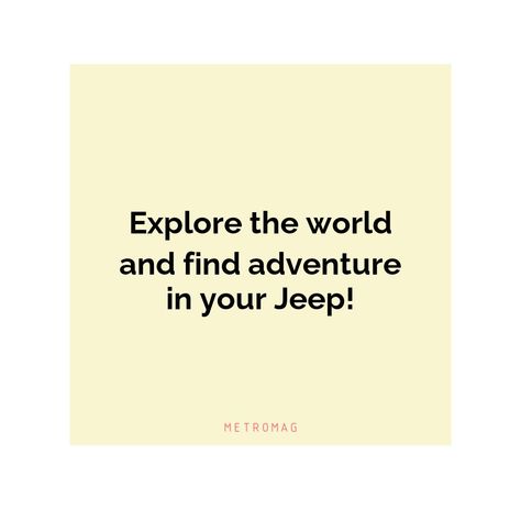 Inspire your next Jeep Instagram post with our collection of Jeep captions and quotes. Find the perfect words to caption your Jeep pictures! See all quotes and captions on https://metromag.com/jeep-captions/ Jeep Pictures, Quotes For Instagram, Perfect Word, All Quotes, Instagram Captions, Jeep, Instagram Post, Instagram Posts, Quotes