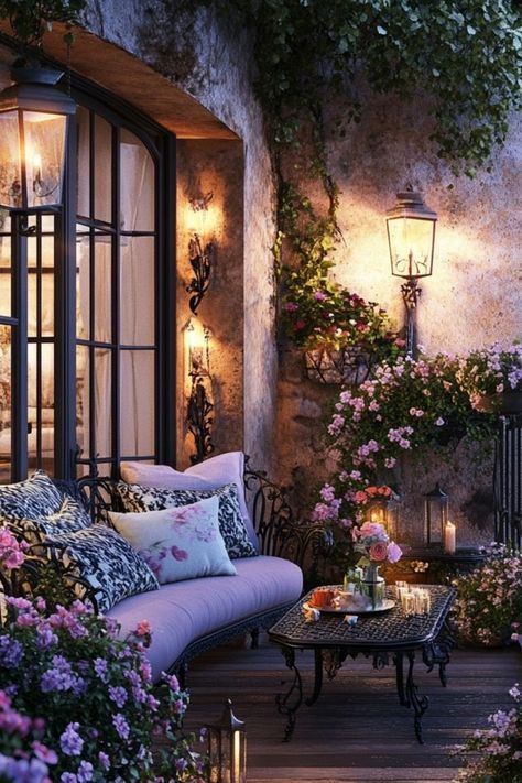 Transform your balcony with French-inspired decor for a charming, elegant space. #FrenchDecor #BalconyIdeas #OutdoorLiving Parisian Balcony, French Inspired Decor, Galaxy Bedding, Lush Greenery, French Decor, Small Balcony, Balcony Decor, French Inspired, Balcony Garden