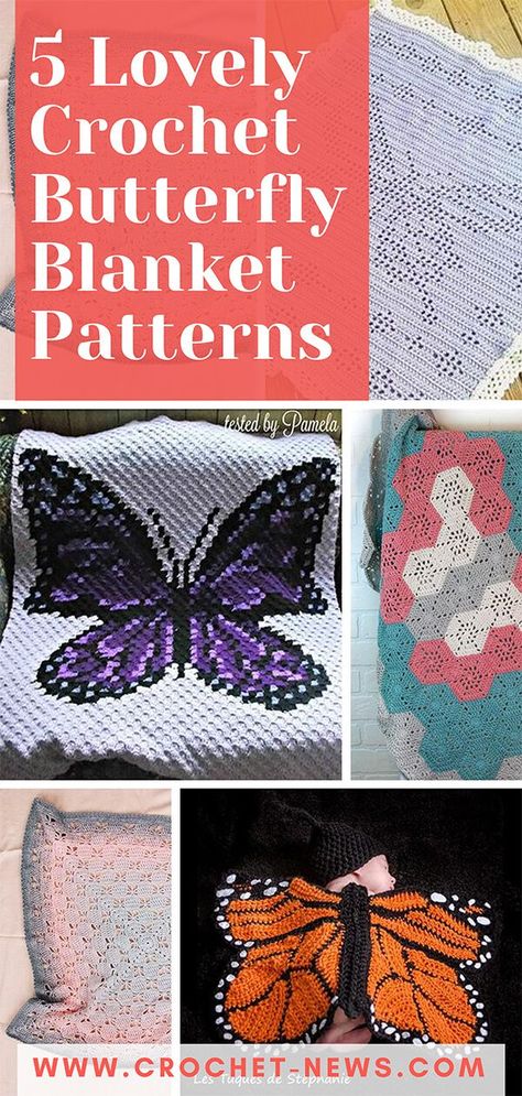 To all our crocheters who love butterflies, this crochet butterfly blanket list is made especially for you! If you have been looking for a butterfly-inspired blanket, then you’re reading the right article.Of course, we didn’t forget about your little ones! So aside from adult blankets, we also included patterns that are small enough for kids. Butterfly Blanket Crochet, Butterfly Afghan Crochet Pattern, Butterfly Crochet Blanket, Crochet Butterfly Blanket, Crochet Butterfly Applique, Adult Blankets, Crochet Butterfly Free Pattern, Butterfly Blanket, Butterfly Rug