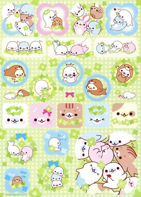 Drawing Programs, Themes App, Cute Animal Drawings Kawaii, Scrapbook Printables, Kawaii Stickers, All Things Cute, Plastic Sheets, Cute Stationery, Beautiful Stickers