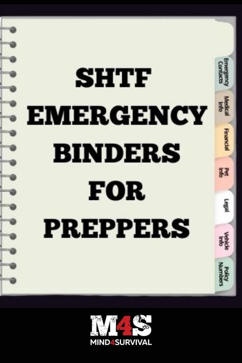 Emergency Binders: What Should Preppers Put in Them? Home Emergency Binder, Survival Binder Free Printables, Preparing For Emergencies, Free Survival Printables, Prepper Binder Printables, Shtf Preparedness Diy, Printable Survival Guide, Survival Printables, Prepper Printables