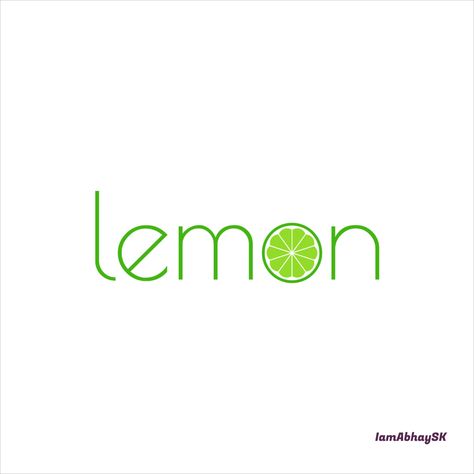 Lemon Logo Design Ideas, Lemon Typography, Marathi Typography, Lemon Logo Design, Lemon Logo, Tea Logo, Master Of Fine Arts, Fruit Photography, Lemon Mint