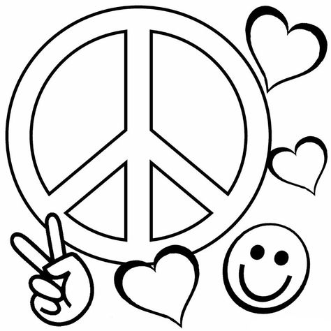 Peace Coloring Pages for kids, adults and teens 70s Coloring Pages Free Printable, Hippie Classroom, Hippie Coloring Pages, Paz Hippie, Groovy Classroom, Distilling Alcohol, February Classroom, Peace Sign Art, Heart Coloring Pages