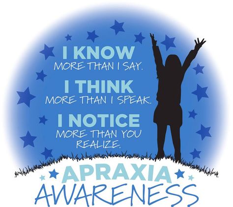 Apraxia Awareness Day May 14th Speech Therapy Quotes, Language Processing Disorder, Apraxia Activities, Apraxia Awareness, Apraxia Of Speech, Childhood Apraxia Of Speech, Language Disorders, Speech Delay, Receptive Language