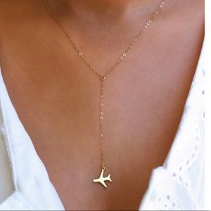 Jewelry - Dainty gold airplane ✈️ charm necklace Airplane Pendant, Plane Necklace, Airplane Necklace, Travel Necklace, Necklace Choker, Lovely Necklace, Lariat Necklace, Dainty Jewelry, Dainty Necklace