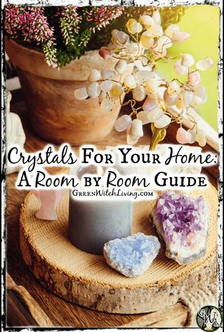 Crystals And Witchcraft, Crystals For A New Home, Crystals For Bedside, Peaceful Home Spell, Crystals For The Living Room, Where To Place Crystals In Bedroom, Crystals For Home Entrance, Sacred Spaces At Home, Living Room Crystals