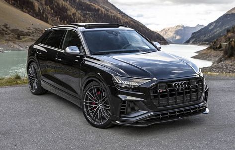 Audi Sq8 Black, Drive Car Aesthetic, Audi Sq8, Cars Tattoo, Tattoo Car, Roadster Car, Aesthetic Cars, Luxury Crossovers, Black Audi