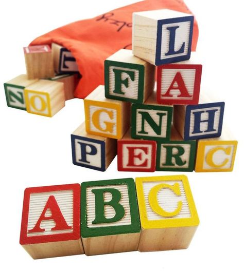 30 Alphabet Blocks SKM Kindergarten Building, Blocks With Letters, Wooden Alphabet Blocks, Wood Alphabet, Preschool Learning Toys, Wooden Blocks Toys, Alphabet Toys, Wooden Alphabet Letters, Travel Toys For Toddlers