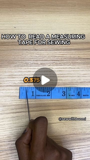 Fashion Tutor| Fashion Content Creator on Instagram: "Let’s learn about the measuring tape  Mastering the measuring tape is a game changer in sewing fundamental skill for achieving accurate fits, efficient fabric use, and professional-looking results.   In my latest video, I dived into the details of reading a measuring tape like a pro. You will learn how to decipher the small lines on your tape and take precise measurements without rounding up to the nearest familiar value.   By the end of this video, you’ll be confident in your ability to read a measuring tape accurately.   📍YouTube: sew with bunmi The link in my bio takes you straight to the video   Give this post a like❤️ and Share to your stories.  #sewingtips #sewinghacks #howtomeasure #sewing # diy #measuringtope #howtomeasure #sew Reading Tape Measure, How To Read A Tape Measure, Tape Measure Reading, Tape Reading, Fashion Content Creator, Be Confident In Yourself, Fashion Content, Sewing Diy, Sewing Skills